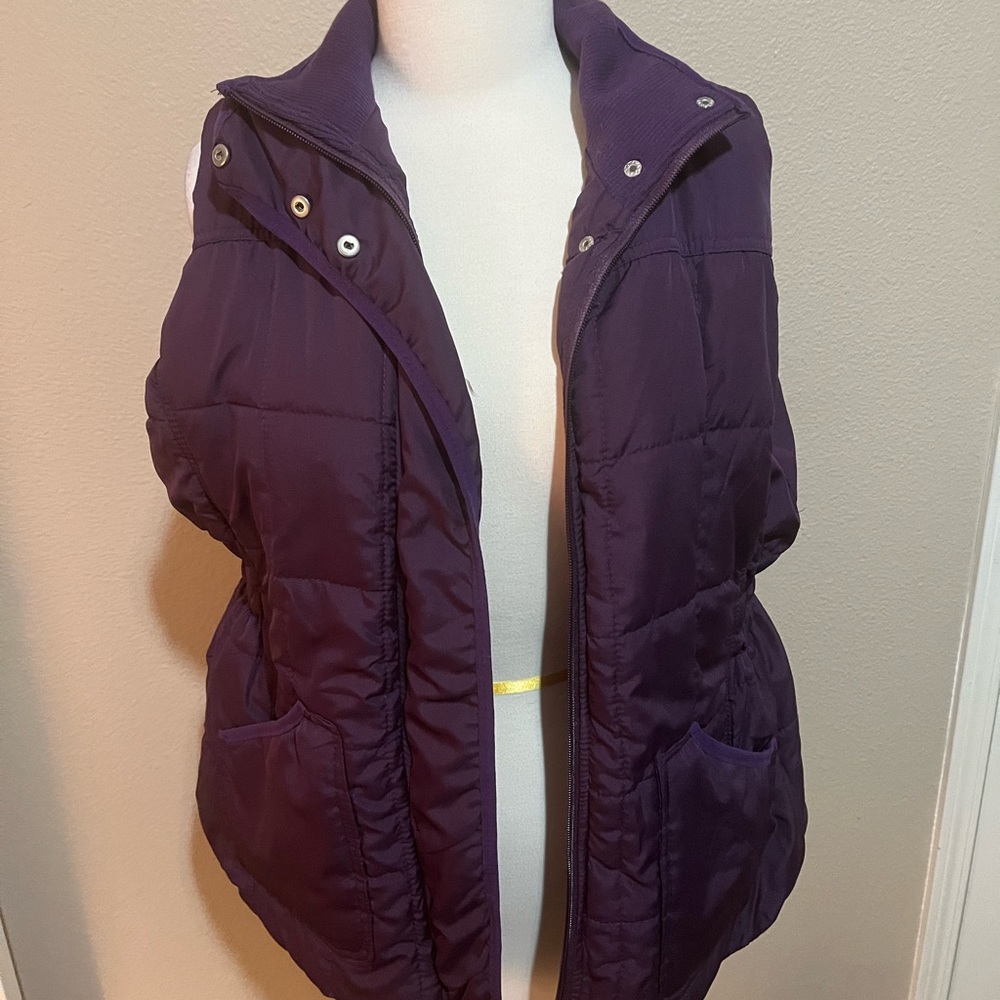 Purple puff vest size 1x